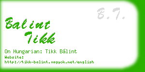 balint tikk business card